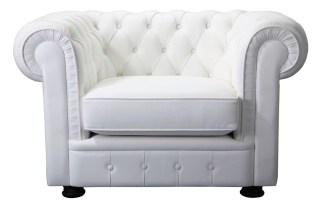 Офисный диван Боттичелли Люкс-1 кожа Stella/комбинированная белый