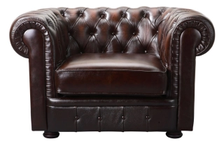 Офисный диван Боттичелли Люкс-1 кожа Stella/комбинированная темно-коричневый