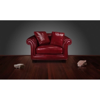 Офисный диван Джованни-1 кожа Stella/комбинированная темно-коричневый