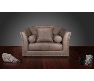 Офисный диван Лоренцо-1 кожа Stella/комбинированная серый