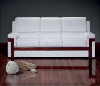 Офисный диван Тинторетто-3 экокожа белый