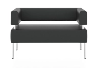 МС двухместный диван черный ИК Домус