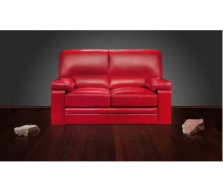 Офисный диван Эль Греко-2 кожа Stella/комбинированная красный