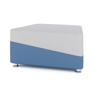 Офисный диван Банкетка M15-1P4L (1P4R) одноместная, синий/серый