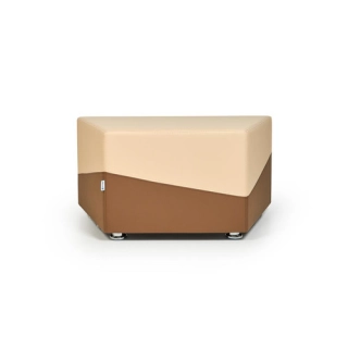Офисный диван Банкетка M15-1P4L (1P4R) одноместная, коричневый/бежевый