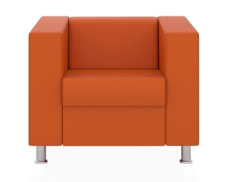 Офисный диван АПОЛЛО кресло оранжевый P2 euroline