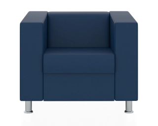 Офисный диван АПОЛЛО кресло бриллиантово-синий P2 euroline
