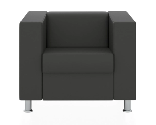 Офисный диван АПОЛЛО кресло железно-серый P2 euroline