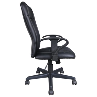 офисный стул Optima MG-370, с подлокотниками, экокожа/ткань, черное