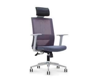 офисный стул Трэнд gray серый пластик  серая сетка серая ткань