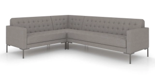 Офисный диван НЕКСТ угловой диван 2U3 светло-серый Twist