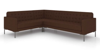 Офисный диван НЕКСТ угловой диван 2U3 темно-коричневый Twist