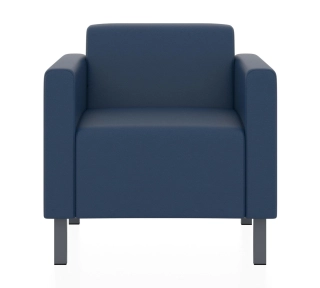 Офисный диван ЕВРО кресло бриллиантово-синий P2 euroline 7024