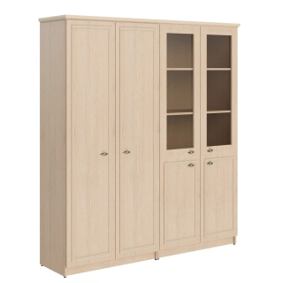 Шкаф высокий 2-х секционный гардероб с комбинированным