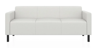 ЕВРО 3-х местный диван ультра белый ИК Домус 9011