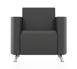Офисный диван СИТИ кресло железно-серый P2 euroline