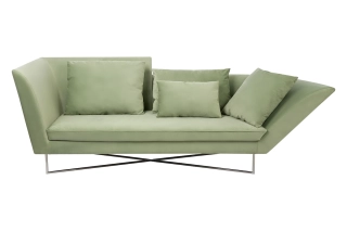 Офисный диван Квентин-3 экокожа зеленый
