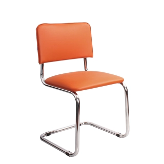офисный стул Sylwia chrome оранжевый