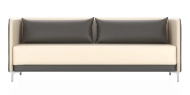 ГРАФИТ Н 3-х местный диван низкий жемчужно-белый/базальтово-серый ИК Домус