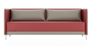 ГРАФИТ Н 3-х местный диван низкий красный/кварцевый серый P2 euroline