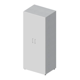 Шкаф для одежды (2 двери, 1 полка + штанга, ручки - алюминий) OMHD860