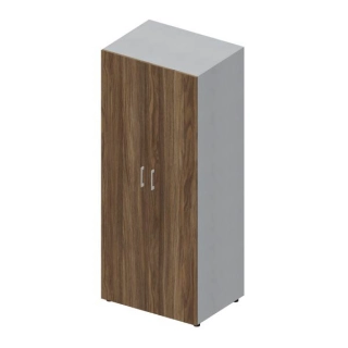 Шкаф для одежды (2 двери, 1 полка + штанга, ручки - алюминий) OMHD860