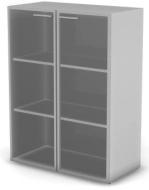 Шкаф с матовым стеклом 3 уровня