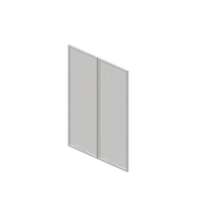 Двери стеклянные тонированные в алюминиевой раме V-01.2