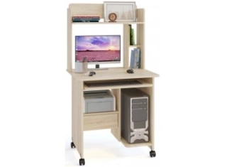 Компьютерный стол КСТ-10.1 с надстройкой КН-01 белый