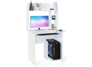 Компьютерный стол КСТ-21.1 с надстройкой КН-01 белый