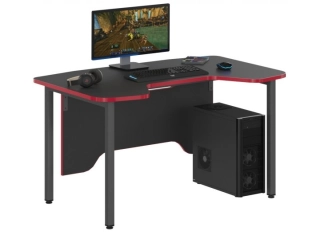 Компьютерный стол Skilll SSTG 1385 антрацит / красный