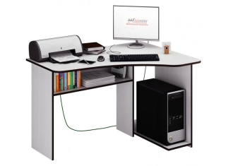 Компьютерный стол Триан-1 угловой правый белый