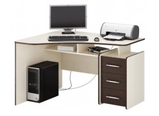 Компьютерный стол Триан-5 угловой венге / дуб молочный
