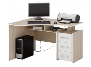 Компьютерный стол Триан-5 угловой белый