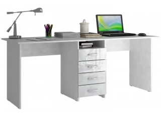 Письменный стол Тандем-2 глянец белый / белый