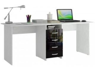 Письменный стол Тандем-2 глянец белый / белый