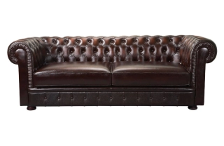 Офисный диван Боттичелли Люкс-2 кожа Stella/комбинированная темно-коричневый