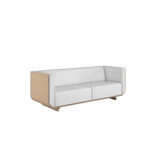 Офисный диван ДAO Light-2 кожа Stella/комбинированная белый