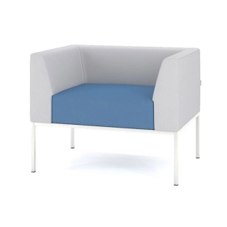 Офисный диван M3-1S синий/серый
