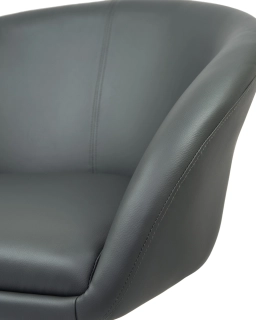 8600-LM,  цвет сиденья серый, цвет основания хром