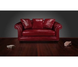 Офисный диван Джованни-2 экокожа темно-коричневый