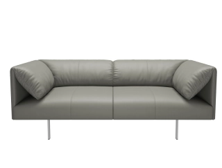 Офисный диван Джузеппе-3 экокожа серый