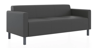 Офисный диван ЕВРО 3-х местный диван железно-серый P2 euroline 7024
