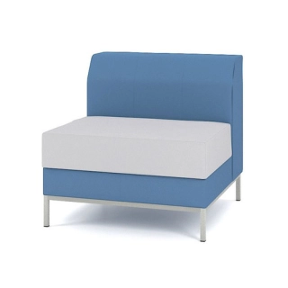 Офисный диван Модуль M9-1D одноместный, синий/серый