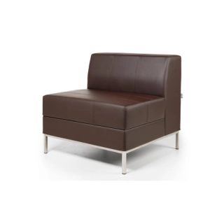 Офисный диван Модуль M9-1D одноместный, коричневый