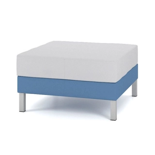 Офисный диван Банкетка M9L-1P одноместная, синий/серый