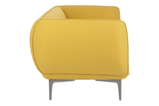 Офисный диван Фрэнк-1 кожа Stella/комбинированная желтый