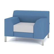 Кресло M9L-1S синий/серый