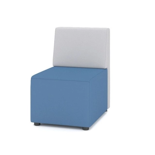 Офисный диван Модуль M10-1D одноместный, синий/серый