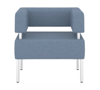 Офисный диван МС кресло голубой Kardif